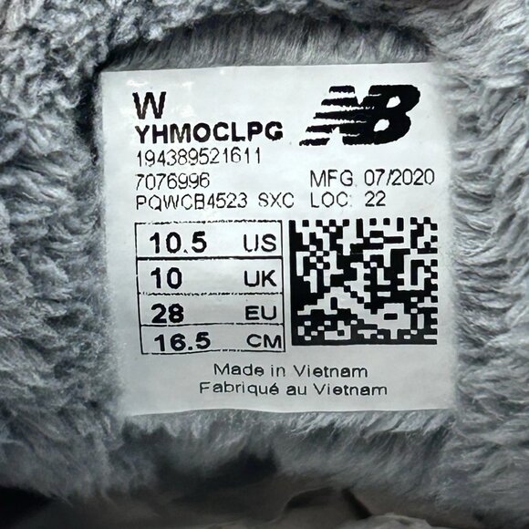 New Balance Little Girls Faux Fur Winter Sneaker Size 11 Light Pink Gray Wide - Picture 12 of 16